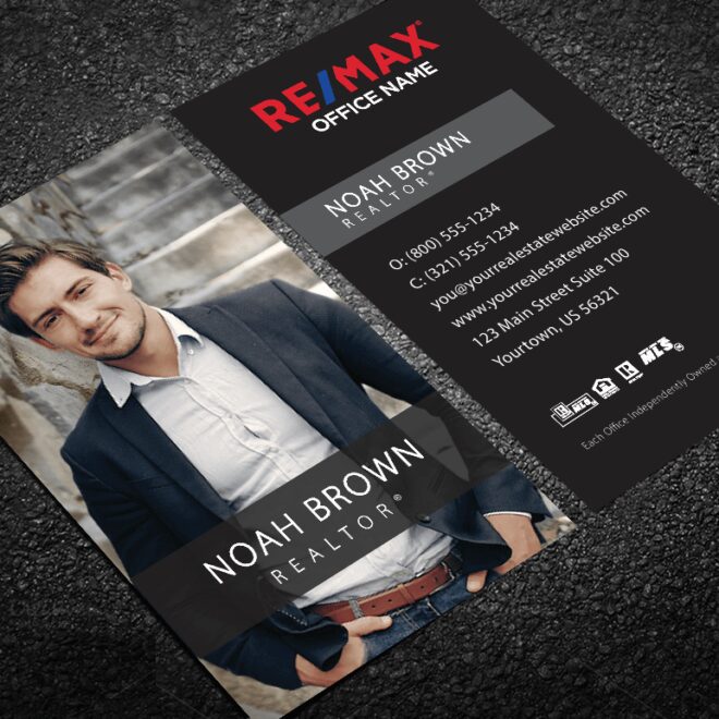 creative modern personal business card realtor photo