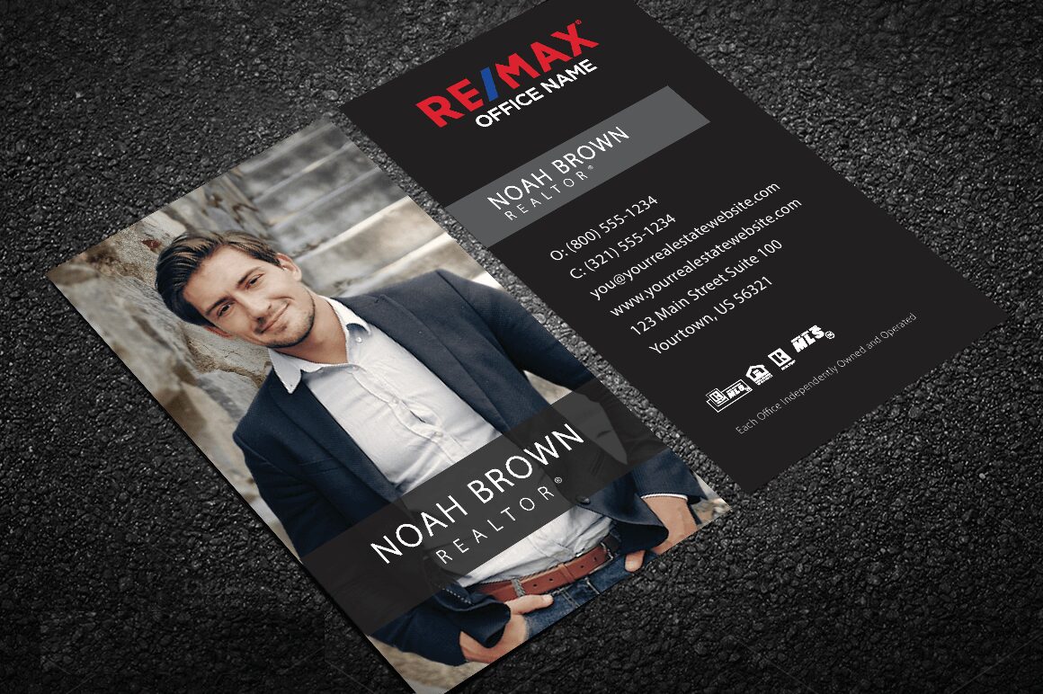 creative modern personal business card realtor photo