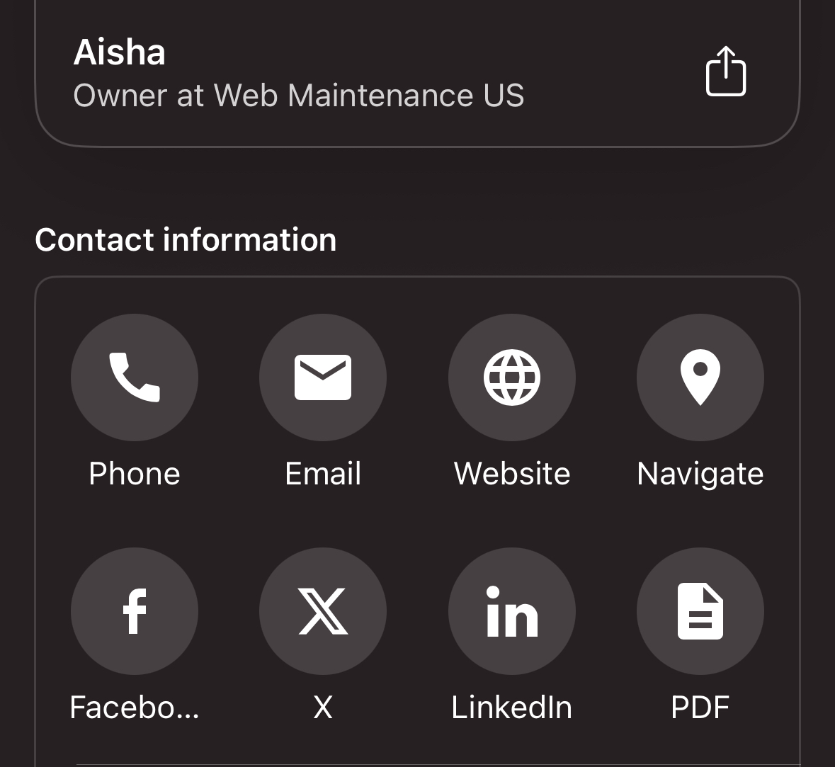 digital business card service