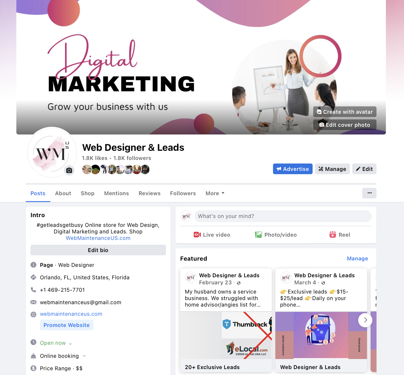 fb business page