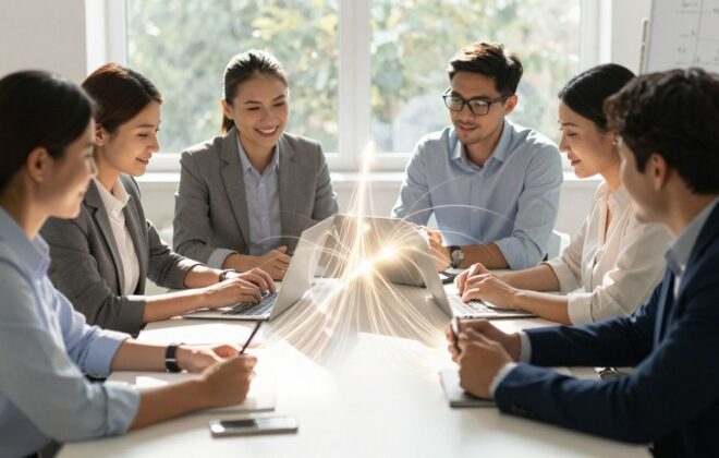 Experts collaborating, growth, lead generation
