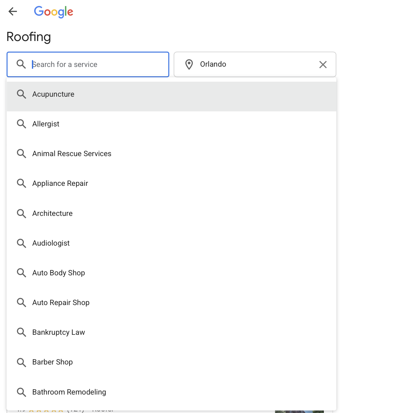 google local service ads services