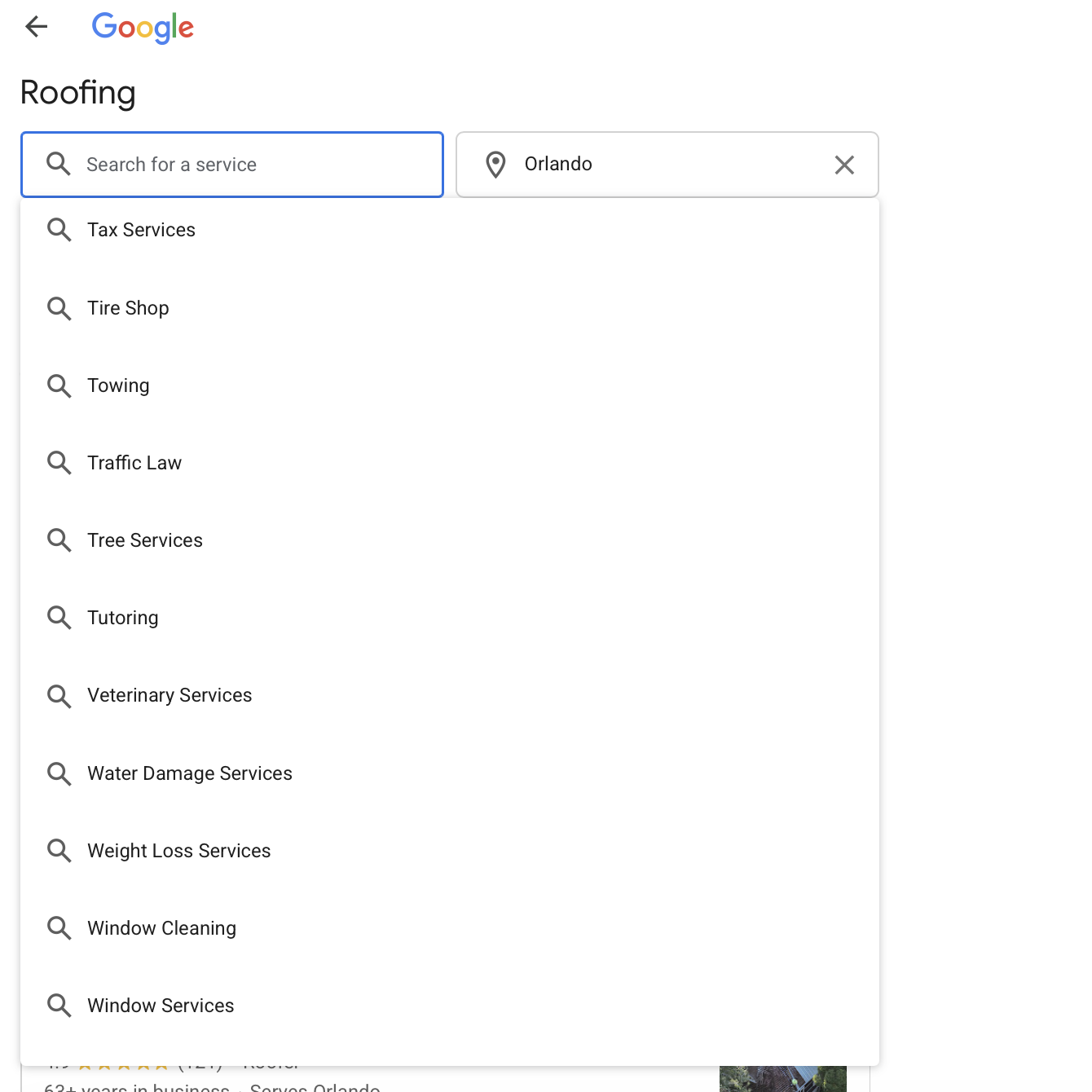google local service ads services