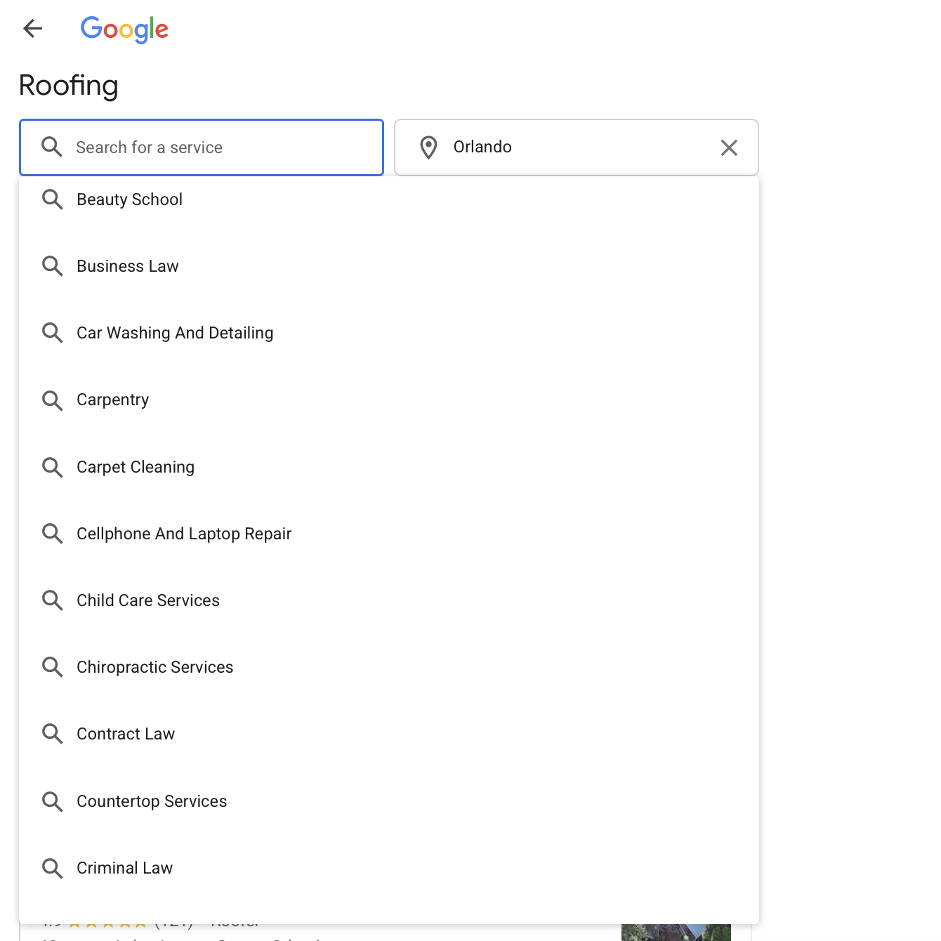 google local service ads services