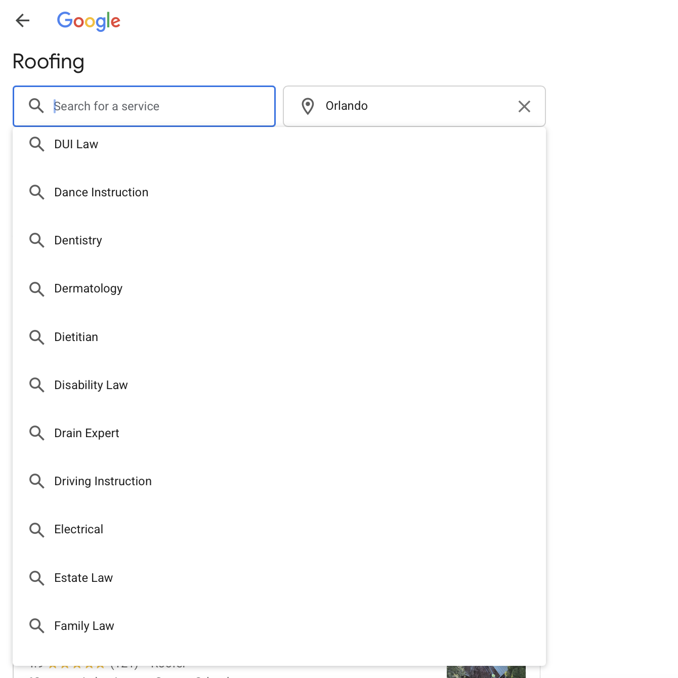 google local service ads services