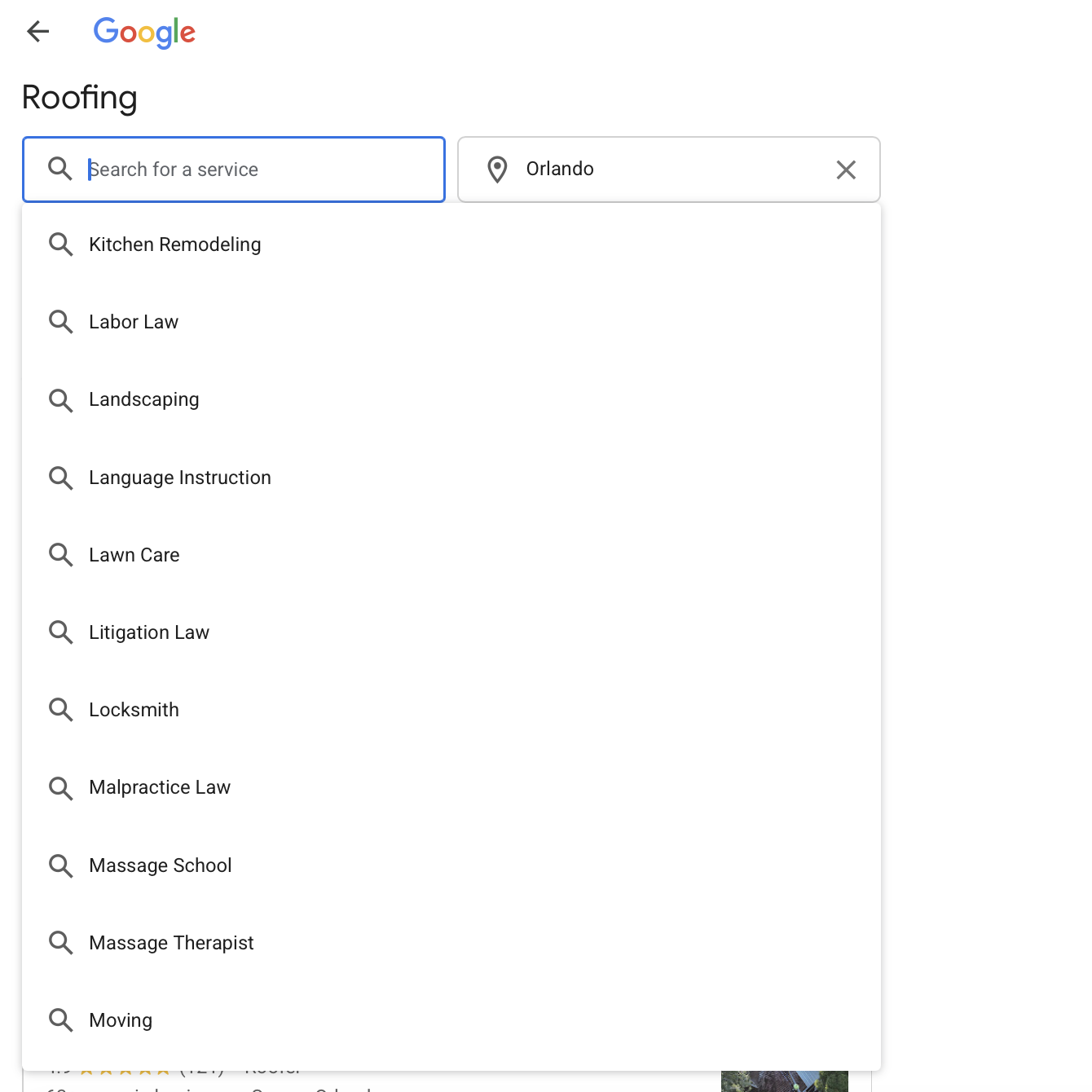 google local service ads services