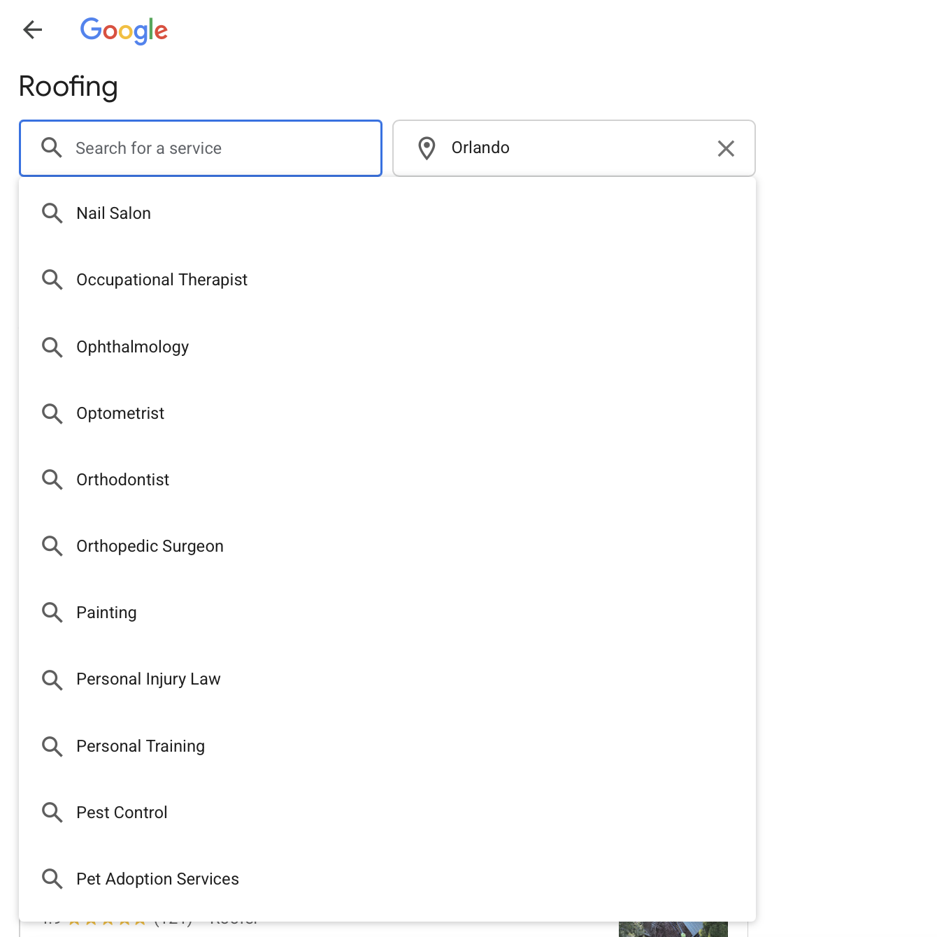 google local service ads services