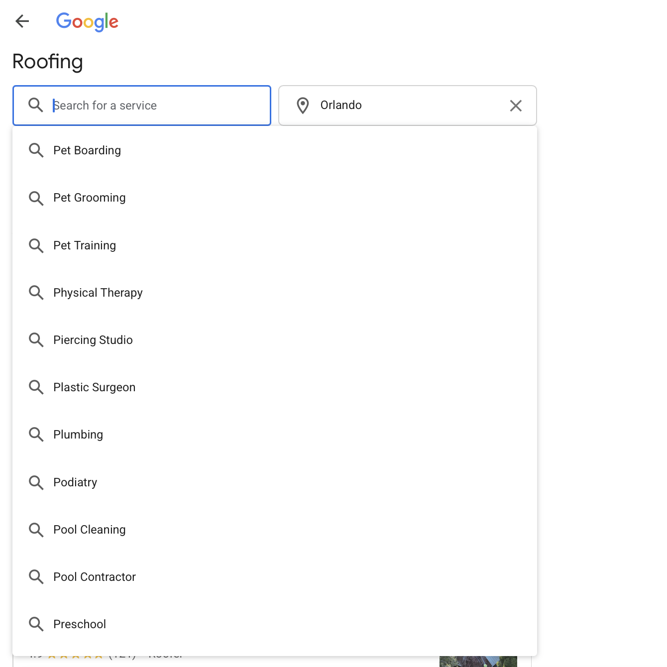 google local service ads services
