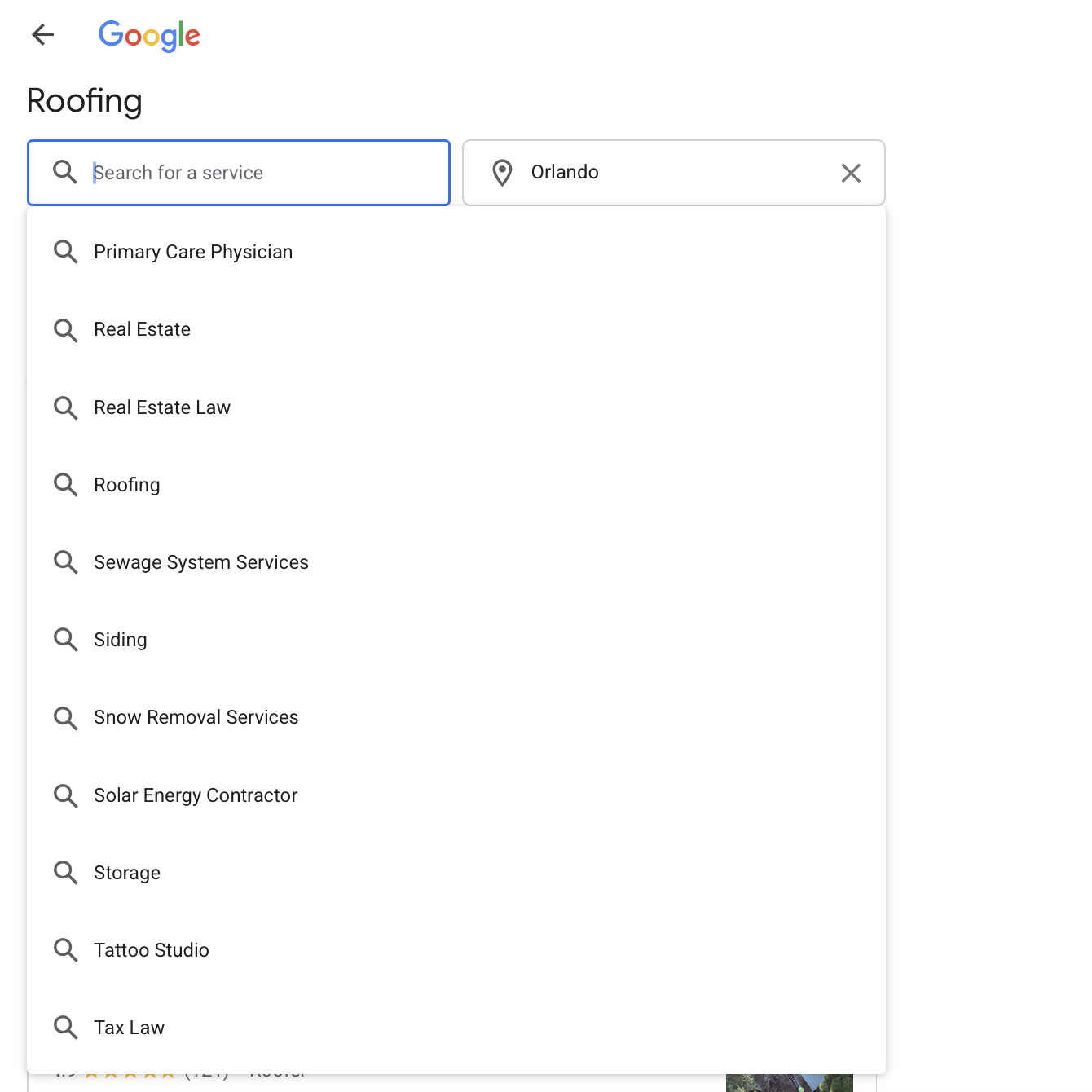 google local service ads services
