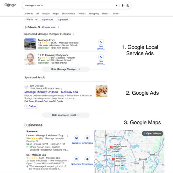Web Design & Digital Marketing Agency in Orlando, Winter Park & Kissimmee | Web Maintenance US 82 massage near me google search result